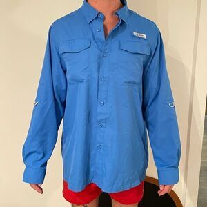 Habit Long Sleeve River Guide Fishing Shirt Size Large